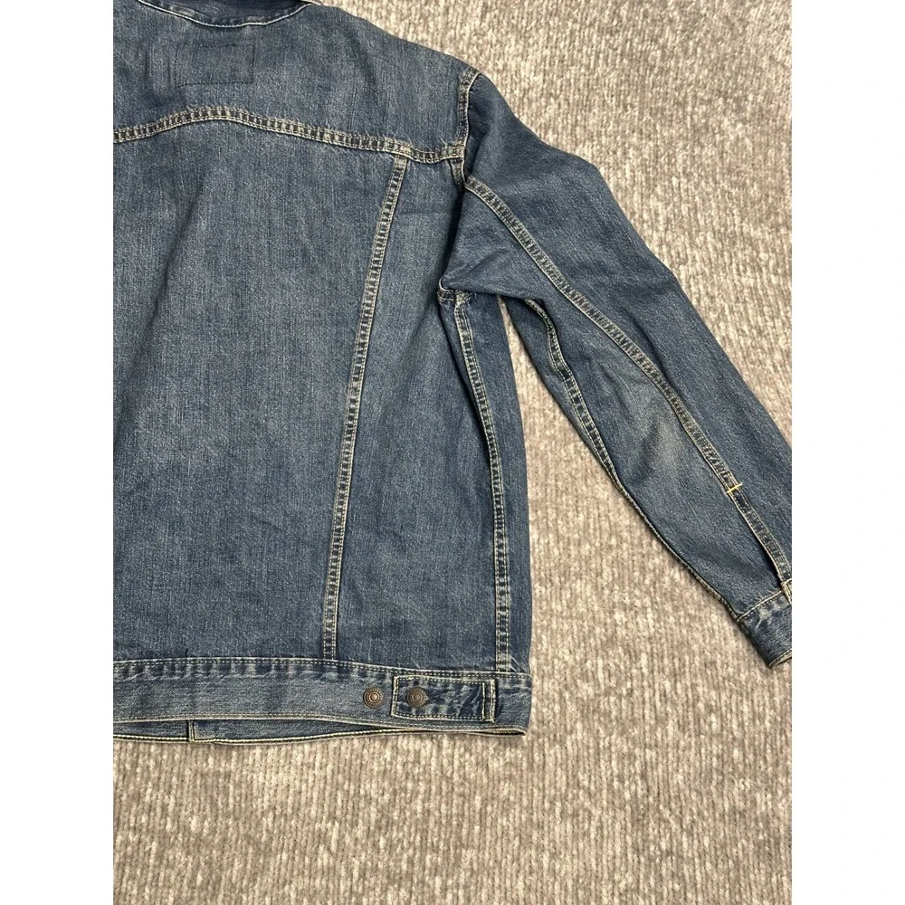 Levi's 72334 Water Less Denim Trucker Jacket Men's XL Blue Button Jean Coat
